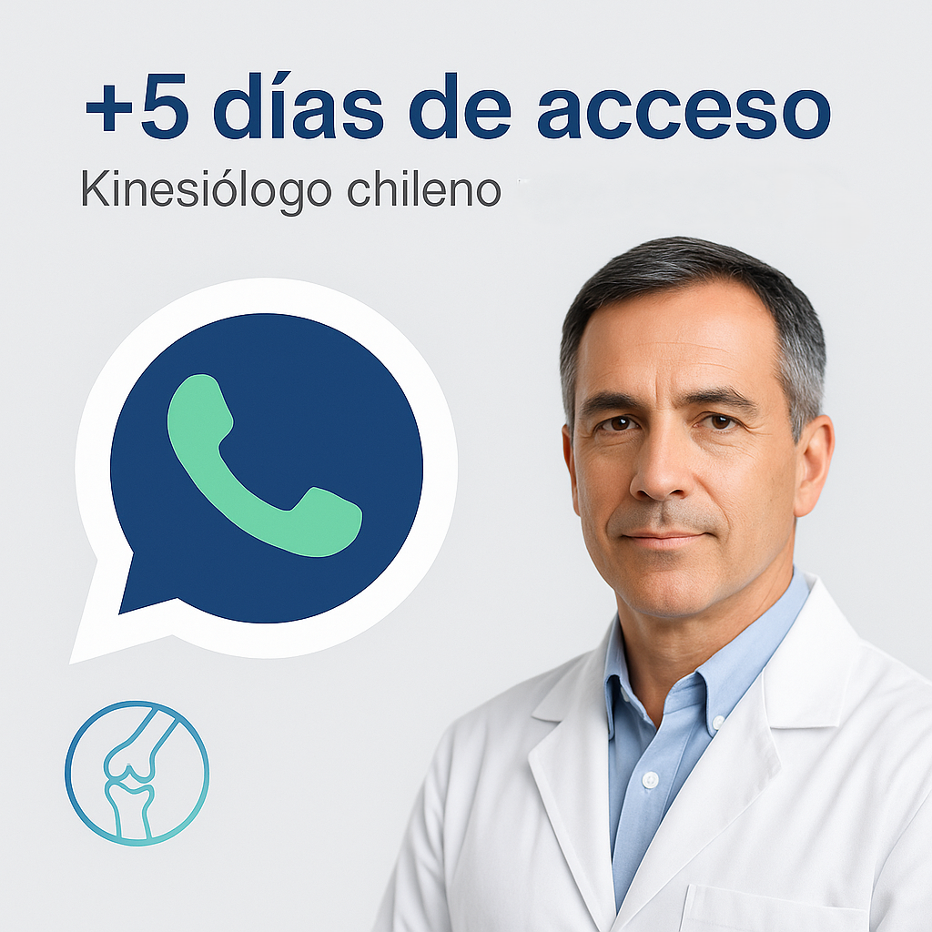 5 días de Acceso 24/7 a un Kinesiologo por WhatsApp