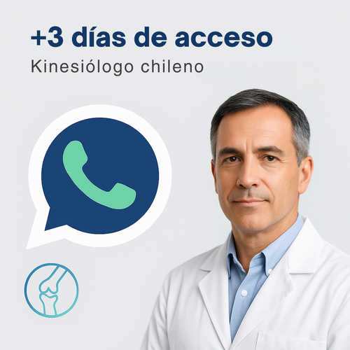 3 días de Acceso 24/7 a un Kinesiologo por WhatsApp